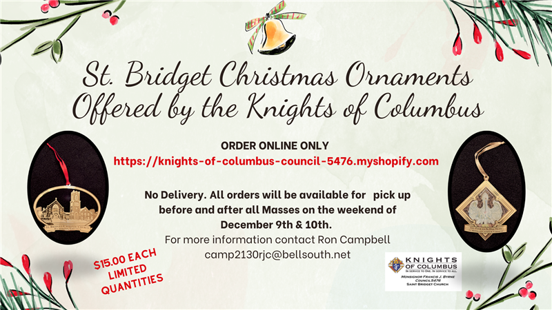 Ornaments for Sale Knights of Columbus