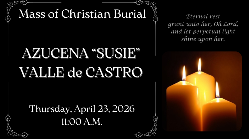 Azucena Susie Valle de Castro Funeral