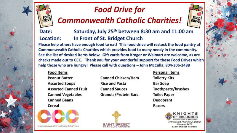 July 2026 Food Drive