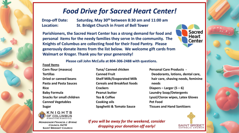 Knights May 2026 Food Drive