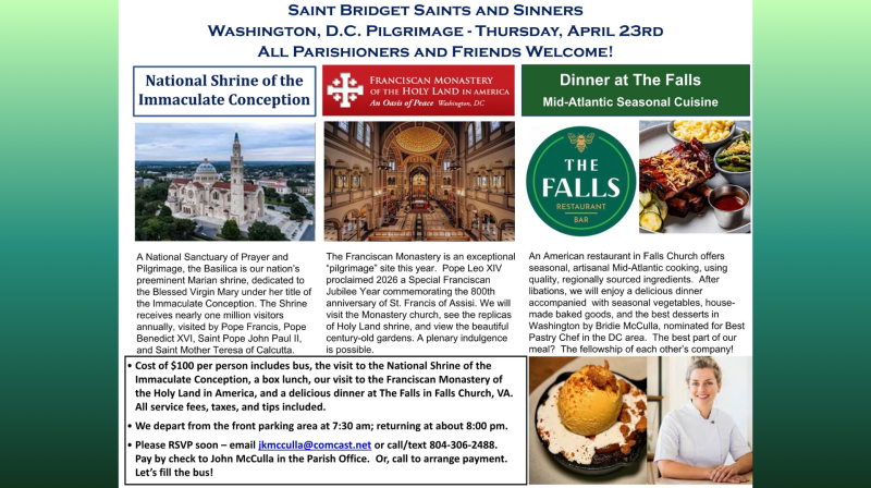 Saints and Sinner 2026 Pilgrimage